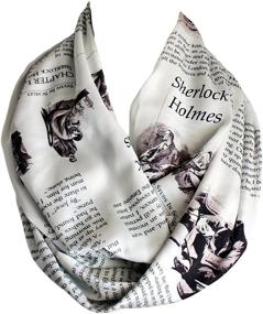 img 1 attached to 📚 Шарф-бесконечность "Sherlock Holmes Book" от Etwoa - Шарф-кольцо для книголюбов