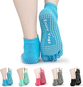 img 4 attached to 🧦 Jinny's Shoppe Women's Full Toe Grip Yoga Pilates Socks – Colorful, Comfortable, Non-Slip Gel Bottom