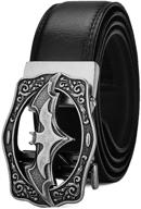 black men's accessories: noos vintage pattern belt with adjustable features logo