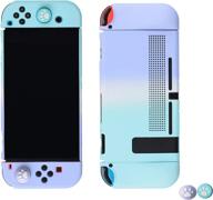 🎮 enhanced protection for nintendo switch: elegant dockable case with handheld grip and thumb grip caps logo