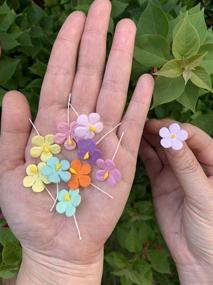 img 2 attached to 🌸 100 Pcs Mixed Sweet Color Mulberry Paper Flower Blossom DIY Crafts 19 x 19mm Mini Handmade Paper Flowers