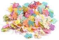 🌸 100 pcs mixed sweet color mulberry paper flower blossom diy crafts 19 x 19mm mini handmade paper flowers logo