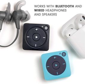 img 1 attached to Mighty Vibe Spotify and Amazon Music Player - Bluetooth & Wired Headphones - 1,000+ Song Storage - Phone-Free - Blue