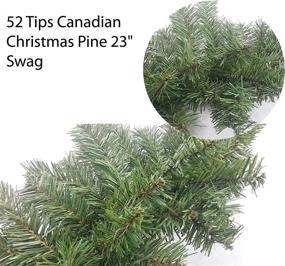 img 2 attached to 🎄 Stunning GXW9814-NATURAL 52 Tips Canadian Christmas Pine 23-inch Swag by Admired By Nature