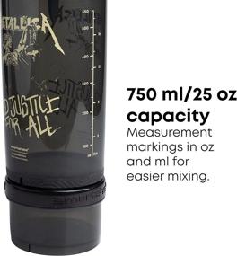 img 1 attached to 🤘 Smartshake Revive Metallica Shaker Bottles 25 Oz - Protein Mixes & Storage | Workout Cups for Protein Shakes + Powder | Metallica Merchandise Gifts | Rock Band Collection