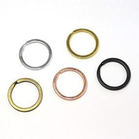 img 1 attached to Flat Key Rings Key Chain Metal Split Ring 40Pcs (Round 1