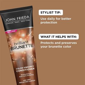 img 1 attached to 🍐 John Frieda Brilliant Brunette Multi-Tone Revealing Color Protecting Conditioner: Maintain Color Treated Hair with Anti-Fade Formula, 8.45oz. Featuring Sweet Almond Oil and Crushed Pearls