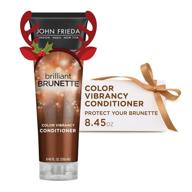 🍐 john frieda brilliant brunette multi-tone revealing color protecting conditioner: maintain color treated hair with anti-fade formula, 8.45oz. featuring sweet almond oil and crushed pearls logo