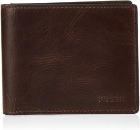 img 4 attached to Fossil Mens Bifold Wallet Brown