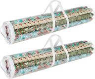 efficient gift wrap storage: elf stor 83-dt5054 bags for 40-inch paper rolls - 2 pack, clear & x-large logo