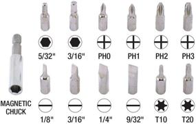 img 3 attached to 🔧 Набор отверток с рукояткой Speed Drive General Tools 70213 - стандартного и точного размера, включает 19 аксессуаров.