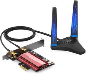 img 4 attached to WAVLINK AX3000 WiFi 6 PCIe WiFi Card for PC with Bluetooth 5.1, Intel AX200 802.11ax Dual Band Wireless Adapter - High Gain Antennas, MU-MIMO OFDMA, Heat Sink, Windows 10 (64bit) Compatible