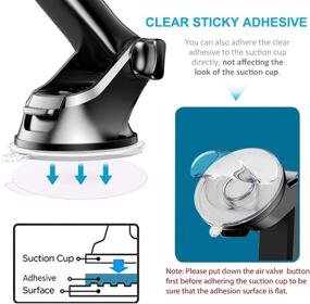 img 2 attached to 🚗 Премиум тяжелая подставка с клейкой основой для монтажа на приборной панели - AZXYI 6 шт. Клейкие заменительные пластины для автомобиля | Двусторонние наклейки для дисков для крепления на присоске на приборной панели, GPS, лобовом стекле и видеорегистраторе.