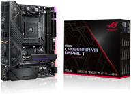 материнская плата для игр asus rog x570 crosshair viii impact sff - amd am4 ryzen 3000, pcie 4.0, wifi 6, intel lan, sata 6gb/s, usb 3.2 gen 2, so-dimm.2, aura sync. логотип