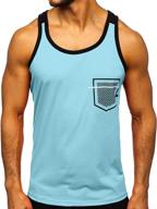 hongqizo sleeveless pocket muscle cotton men's clothing logo