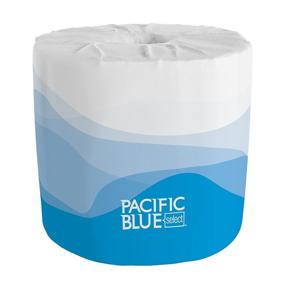 img 4 attached to 🧻 Туалетная Бумага Pacific Blue Select с 2-мя Слоями и Рельефным Узором: Премиумное Предпочтение, 550 Листов на Рулоне, 80 Рулонов в Ящике.