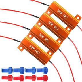 img 4 attached to 🚦 Enhance Safety and Prevent Hyper Flash with 50W 6Ohm LED Load Resistors for 1157 BAY15D LED Turn Signal Lights - Includes 8pcs Quick Wire Clips and Ideal for 1157 White/Amber Switchback LED Signals