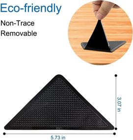 img 2 attached to 🔒 Enhance Rug Stability with Goolinger 12PCS Premium Double Sided Rug Grippers - Non-Skid, Anti-Slip, Washable, Reusable! Perfect for Wood Floors, Keeping Rug Corners Flat. Eco-Friendly and Non-Trace Removable Carpets Tape!