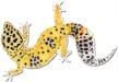 adorable leopard gecko pet lizard logo