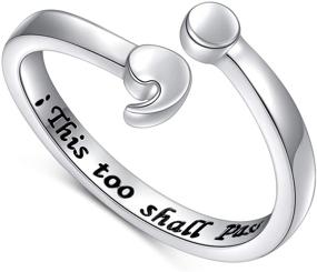 img 4 attached to 💎 Sterling Silver Semicolon Ring - My Story Unfinished, This Too Shall Pass Jewelry, Size 5-10