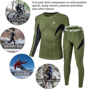 img 2 attached to Performance Fleece Thermal Set for Men: DIKAMEN Tactical Sports Shapewear