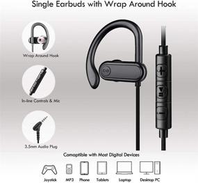 img 2 attached to 🎧 CGS09: Right Ear Single Earbud with Mic & Control for Safe Driving, Biking, Running, Gaming, Working