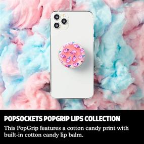 img 1 attached to 🍭 PopSockets Lip Balm PopGrip: Phone Grip и Stand, Складной, Заменяемый Верх, Вата В Карамели