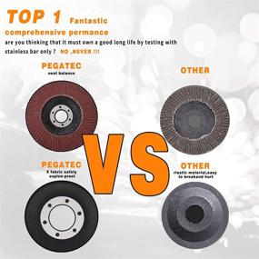 img 1 attached to PPEGATEC 80 Grit Flap Discs 4 1/2 inch: High-Quality Type 29 🪓 Flap Sanding Discs for Grinding, Blending, Sanding, and Finishing - Pack of 10