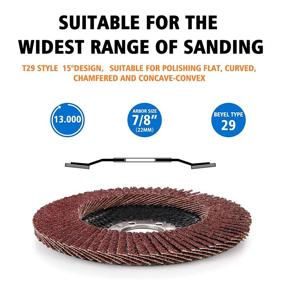 img 2 attached to PPEGATEC 80 Grit Flap Discs 4 1/2 inch: High-Quality Type 29 🪓 Flap Sanding Discs for Grinding, Blending, Sanding, and Finishing - Pack of 10