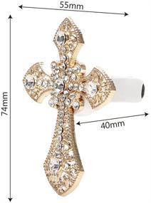 img 4 attached to Eing Car Air Freshener Auto Classic Metal Cross Modeling Air Conditioner Perfume Clip With Bling Diamonds