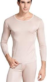 img 1 attached to METWAY Thermal Underwear Mulberry Stretch Sports & Fitness