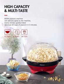 img 3 attached to 🍿 6-Quart Nonstick Popcorn Machine with Electric Stirring, Quick-Heat Technology, and Cool Touch Handles