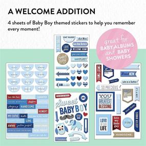 img 1 attached to 👶 mambiChips Chipboard Stickers - The Happy Planner Scrapbooking Supplies - Baby Boy Theme, Blue & Multi-Color - Ideal for Projects, Scrapbooks & Albums - 4 Sheets, 63 Stickers Total