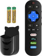 tcl roku tv remote control: rc280 compatible with all tcl roku smart led 4k tvs (32-75 inch) - includes battery and remote holder logo
