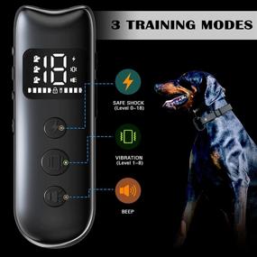 img 3 attached to 🐶 Rechargeable Dog Training Collar with Remote - 3 Modes: Beep, Vibration, Shock - Waterproof E-collar for Medium, Large, Small Dogs