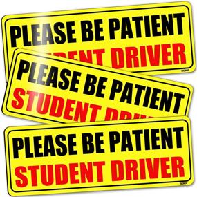 img 4 attached to 🚸 BOKA Upgraded Student Driver Magnet for Car - Enhanced Safety Signs for New Teen Drivers - Set of 3 Magnetic Stickers with High Reflective Red Font