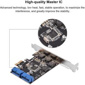 img 1 attached to 🔌 Tosuny Адаптер PCI-E to USB 3.0 2-портовая карта Express Card - Низкопрофильная внутренняя PCI-Express карта с 2 портами 19-штырькового разъема USB 3.0 для улучшенной работы SEO