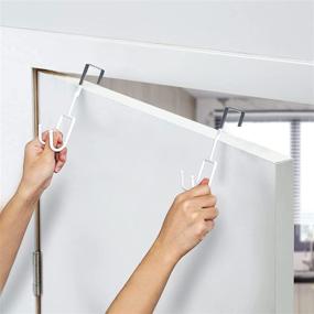 img 2 attached to 🚪 VESONNY Over Door Hooks: Exceptional Heavy Duty Storage Solution