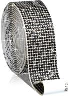 💎 diy craft jewel tape roll - self adhesive rhinestone strips with 2 mm bling crystals - diamond crystal ribbon sticker wrap for car phone, christmas decoration (black, 1.06 inch x 3 yards) logo