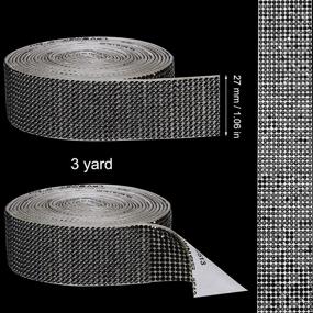 img 3 attached to 💎 DIY Craft Jewel Tape Roll - Self Adhesive Rhinestone Strips with 2 mm Bling Crystals - Diamond Crystal Ribbon Sticker Wrap for Car Phone, Christmas Decoration (Black, 1.06 Inch x 3 Yards)