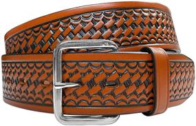 img 4 attached to 👖 Genuine Leather Basketweave Utility Belt Accessories for Men's Uniforms