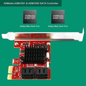 img 2 attached to 🖥️ LTERIVER PCIE to 4-Ports SATA 3.0 Host Controller Card for Windows Server, XP, 7, 8.0, 8.1, 10 (32/64), AHCI and IDE Boot Support - 4X Max 6Gbps SATA 3.0 Non-Raid Ports (PCE-G2S4)