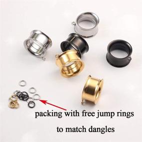 img 3 attached to Casvort 6-Piece Set of Stainless Steel Ear Piercing Stretcher Plugs – Trendy Tunnels for Stylish Dangles & DIY Ear Gauges (One Pair per Color)