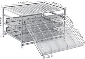 img 1 attached to 🌶️ 30-Bottle Metal Spice Rack Organizer for Cabinet, 3 Tier Spice Drawer Storage, Seasoning Shelves for Kitchen Pantry Countertop (Silver)