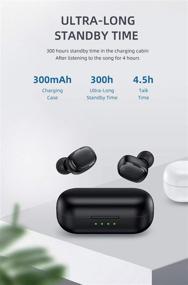 img 3 attached to Беспроводные бесплатные наушники Bluetooth влагозащищенные, с продолжительным временем работы.