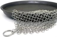 cleaner stainless chainmail scrubber pre seasoned logo