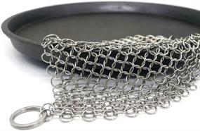 img 4 attached to Cleaner Stainless Chainmail Scrubber Pre Seasoned