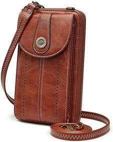 img 4 attached to S ZONE Blocking Crossbody Leather Wallet Women's Handbags & Wallets for Crossbody Bags