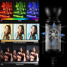 img 2 attached to 🎥 GVM RGB Video Lighting with Bowens Mount - All-in-One LED Light Kit for YouTube, Studio, and Interviews – 8 Modes, Dimmable, Bi-Color, Continuous Output