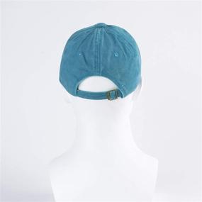 img 2 attached to LANGZHEN Unisex Baseball Cap - 100% Cotton, Men Women Washed Denim, Adjustable Dad Hat